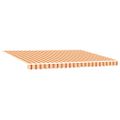 vidaXL Sklopná markíza Žltá a oranžová 450 × 350 cm Tkanina a hliník