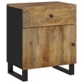 vidaXL Nočná skrinka 50x33x60 cm masívny mangovník a spracované drevo
