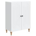 vidaXL Servírovacia skriňa Biela 66 x 34,5 x 90 cm Kompozitné drevo