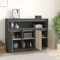 vidaXL Komoda sivá 104,5x34x80 cm borovicový masív