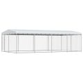 vidaXL Vonkajšia voliéra pre psy so strechou 7,6x3,8x2,3 m