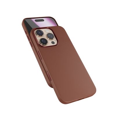 Epico Mag+ kožený kryt iPhone 16 Pro - hnedá