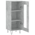 vidaXL Komoda betónovo sivá 34,5x34x90 cm spracované drevo