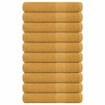 vidaXL Uteráky FROGN 10 ks zlaté 100x200 cm 360 g/m²