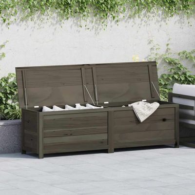 vidaXL Vonkajší box na vankúše antracitový 200x50x56 cm jedľový masív