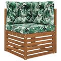 vidaXL Vankúš na vonkajšiu pohovku Polyester Vzor s listami 60 x 60 cm