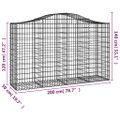 vidaXL Oblúkové gabionové koše 11 ks 200x50x120/140 cm pozink. železo