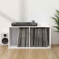 vidaXL Úložný box na vinyly, biely 71x34x36 cm, kompozitné drevo