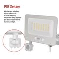 LED reflektor GLARO s pohybovým čidlom, 50 W, biely, IP54, 5000 lm, neutrálna biela