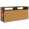 vidaXL Nízka skriňa so zásuvkou Dymová dub 102 x 32 x 48,5 cm