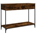 vidaXL Konzolový stolík dymový dub 100x34,5x75 cm kompozitné drevo