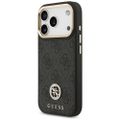 Puzdro Guess 4G Strass Logo & Big Strap Metal Buttons MagSafe pre iPhone 17 Pro čierne