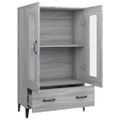 vidaXL Vysoká skrinka sivý dub sonoma 70x31x115 cm spracované drevo