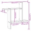 vidaXL Nástenné police 2 ks dub čierny 50x12x50cm Konštruktérske drevo