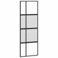 vidaXL Posuvné dvere s kovaním čierne 76x205 cm tvrdené sklo