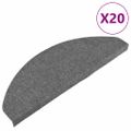 vidaXL Nášľapy na schody samolepiace 20 ks sivé 65x22,5x3,5 cm