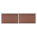 vidaXL Záhradný plot WPC 353x106 cm hnedý