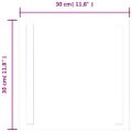 vidaXL LED kúpeľňové zrkadlo 30x30 cm