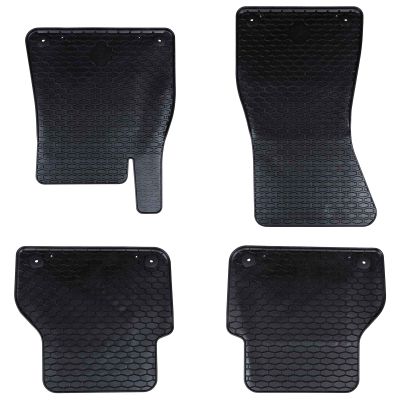 vidaXL Autokoberec 4 pcs Čierna Guma