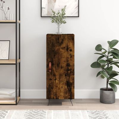 vidaXL Komoda dymový dub 34,5x34x90 cm spracované drevo