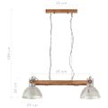 vidaXL Industriálna závesná lampa 25 W strieborná 109 cm E27