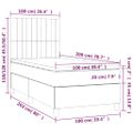vidaXL Posteľný rám boxspring s matracom čierny 100x200 cm zamat