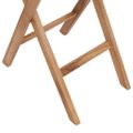 vidaXL Skladací záhradný stôl 60 cm teakový masív