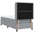 vidaXL LED box s pružinami s matracmi Svetlosivá 80 x 200 cm látka