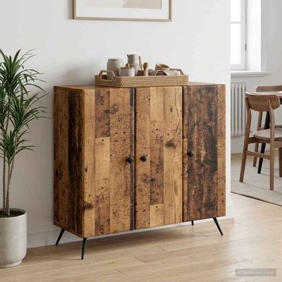 vidaXL Servírovacia skriňa Staré drevo 89 x 34,5 x 80 cm