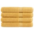 vidaXL Prémiové uteráky do sauny SOLUND 4 ks zlaté 80x200 cm 600 g/m2