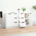 vidaXL Komody 2 ks biele 60x30x70 cm spracované drevo
