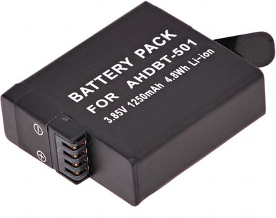 Batéria T6 Power pre GoPro Hero5, Hero6 Black, AHDBT-501, AABAT-001, 601-10197-000, 1250mAh, 4,8Wh
