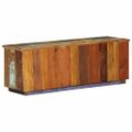 vidaXL Skriňa na topánky 110 x 35 x 40 cm Masívne obnovené drevo Hnedá