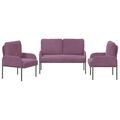 vidaXL Súpravy pohoviek 3 pcs Fialová 115 x 56 x 80 cm Preglejka