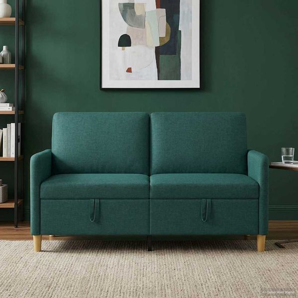 vidaXL Sofa s úložným priestorom Tmavozelená 152 x 78 x 87 cm