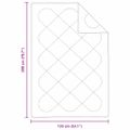 vidaXL Paplón 200 x 135 x 4 cm Žiadne Polyester Biela Priedušná