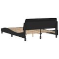 vidaXL Rám postele Dover čierna 140x190 cm zamat