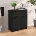 vidaXL Komoda čierna 60x30x70 cm kompozitné drevo