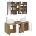 vidaXL Set kabinetov do kúpeľne 4 ks Dub artisan Kompozitné drevo