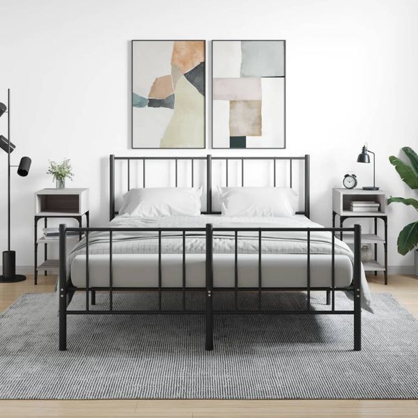 vidaXL Nočné stolíky 2 ks sivé sonoma 35x34,5x70 cm kompozitné drevo