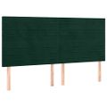 vidaXL Posteľný rám boxsping s matracom tmavozelený 200x200 cm zamat
