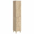 vidaXL Sada skríň 2 ks 33 x 34,5 x 90 cm Kompozitné drevo Dub sonoma