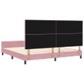 vidaXL Posteľ s pružinovým rámom Ružová 200 x 200 cm Zamat
