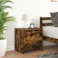 vidaXL Nočné stolíky 2 ks, tmavý dub 45x34x44,5 cm, kompozitné drevo