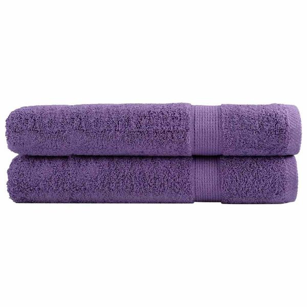 vidaXL Prémiové uteráky do sauny SOLUND 2 ks fialové 80x200cm 600 g/m2