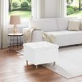 vidaXL Ottoman s Úložným Priestorom Biely 60 x 60 x 45 cm Umelá koža