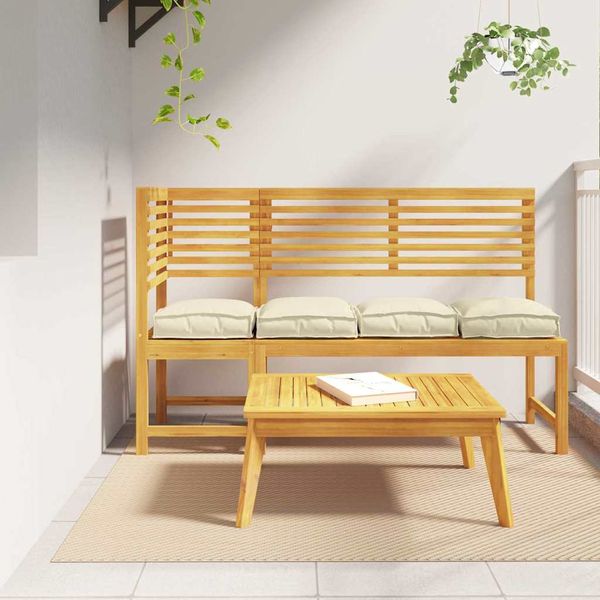 vidaXL Podložka 4 pcs Krémová 40 x 40 x 8 cm Oxfordská látka