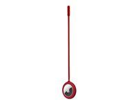 Secure holder with strap pre Bluetooth lokalizačný čip - candy apple red - pre Apple AirTag