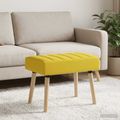 vidaXL Pruhovo prešitá lavica Svetložltá 60 x 40 x 45 cm Látka