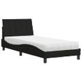 vidaXL Posteľ s matracom Hanko čierna 90x200 cm látka